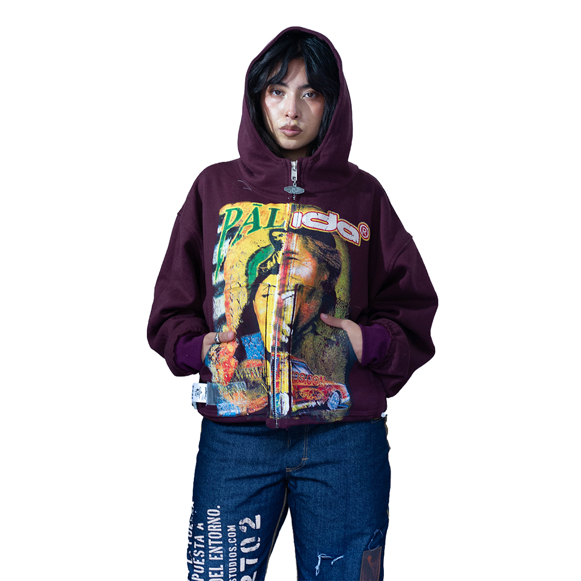 pālida® - RĒVOLUSIōN-VINTAGE™ zip hoodie vino [oversize/boxy]